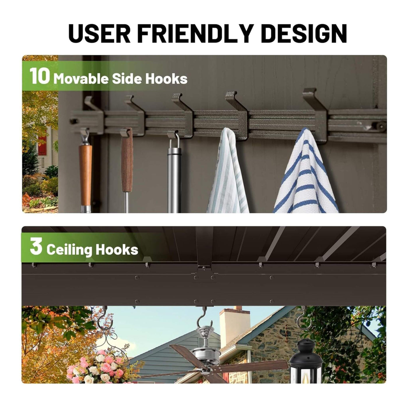 [09X10FT] Alora Premium Outdoor Hardtop Grill Gazebo With Shelves (SAK90431) by SAKSBY WHOLESALE