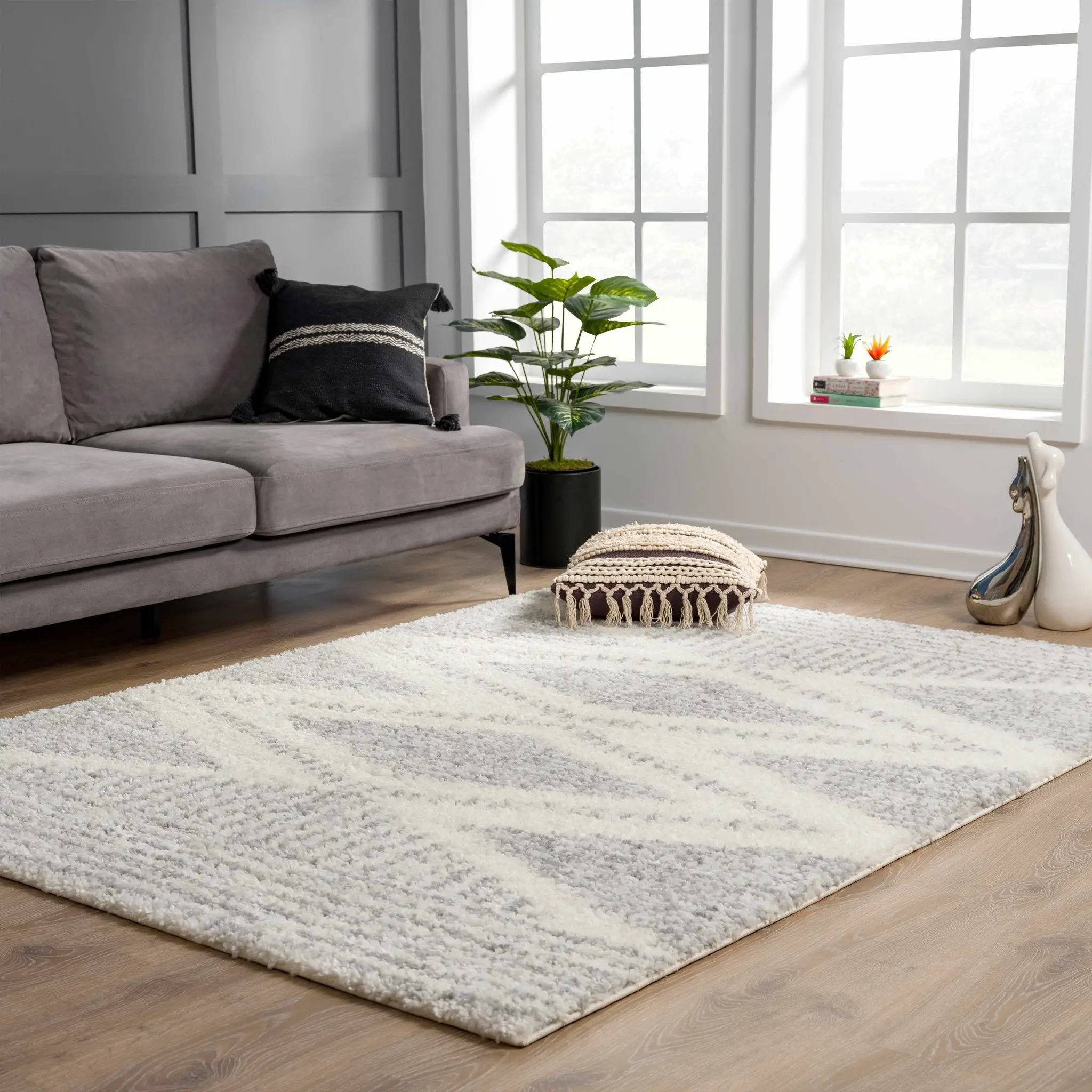 Trunding Plush Area Rug in Gray by Boutique Rugs