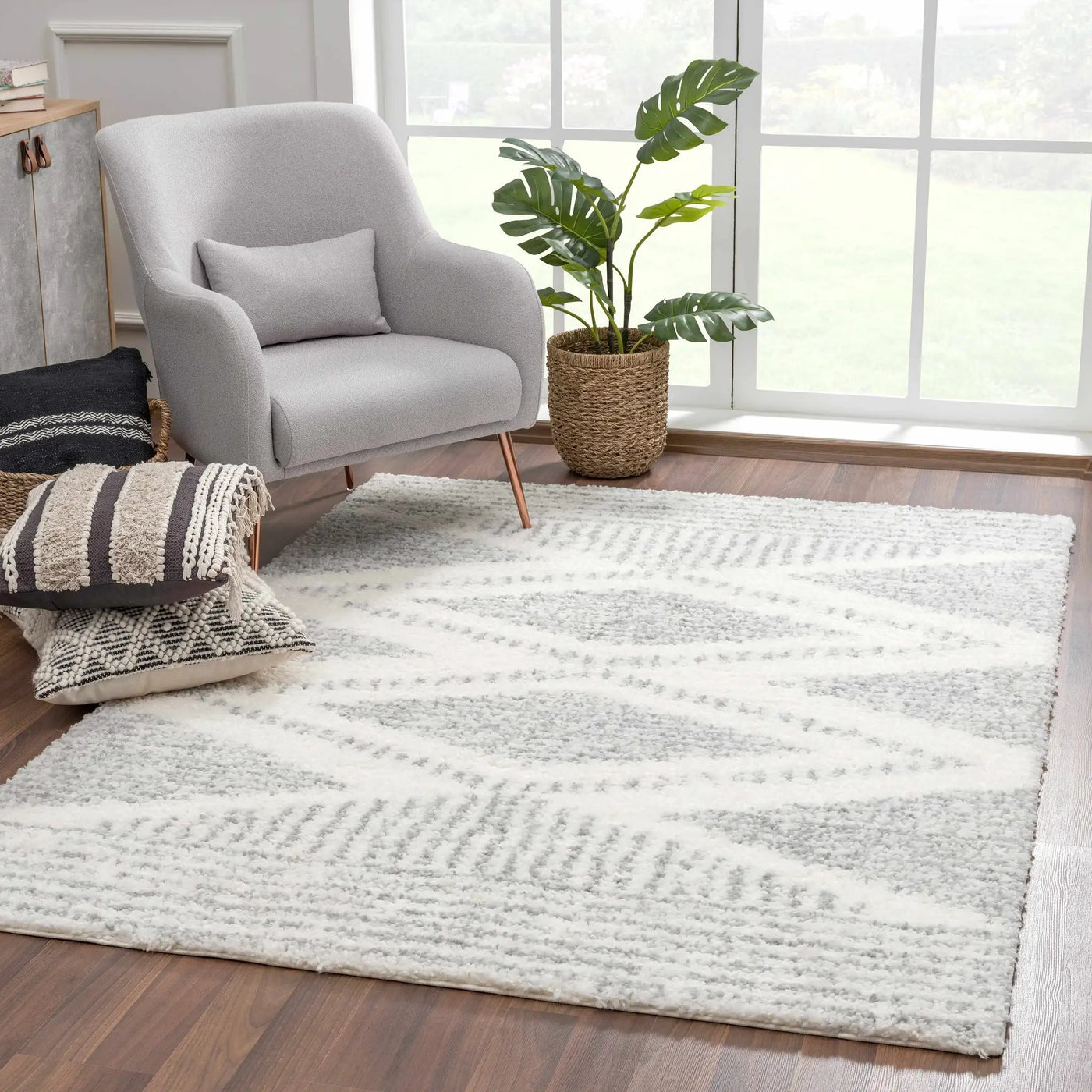 Trunding Plush Area Rug in Gray by Boutique Rugs