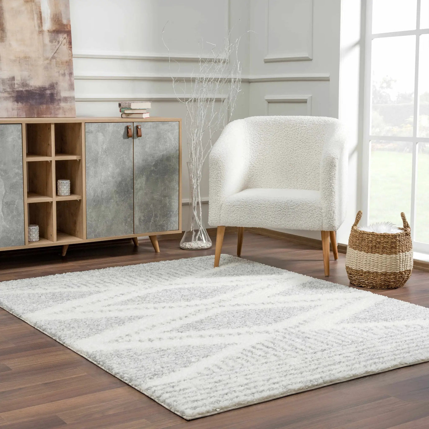 Trunding Plush Area Rug in Gray by Boutique Rugs