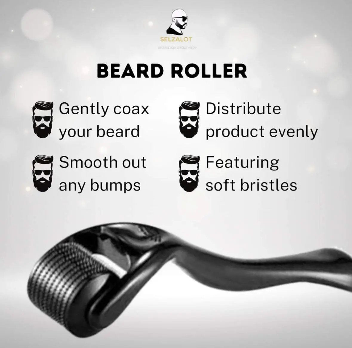 Beard Growth Kit Men’s Beard Care Kit Grooming Set 5 Pieces Beard Products with Wash, Oil Serum, Balm and a Gift Box for Men Self Care by Selzalot