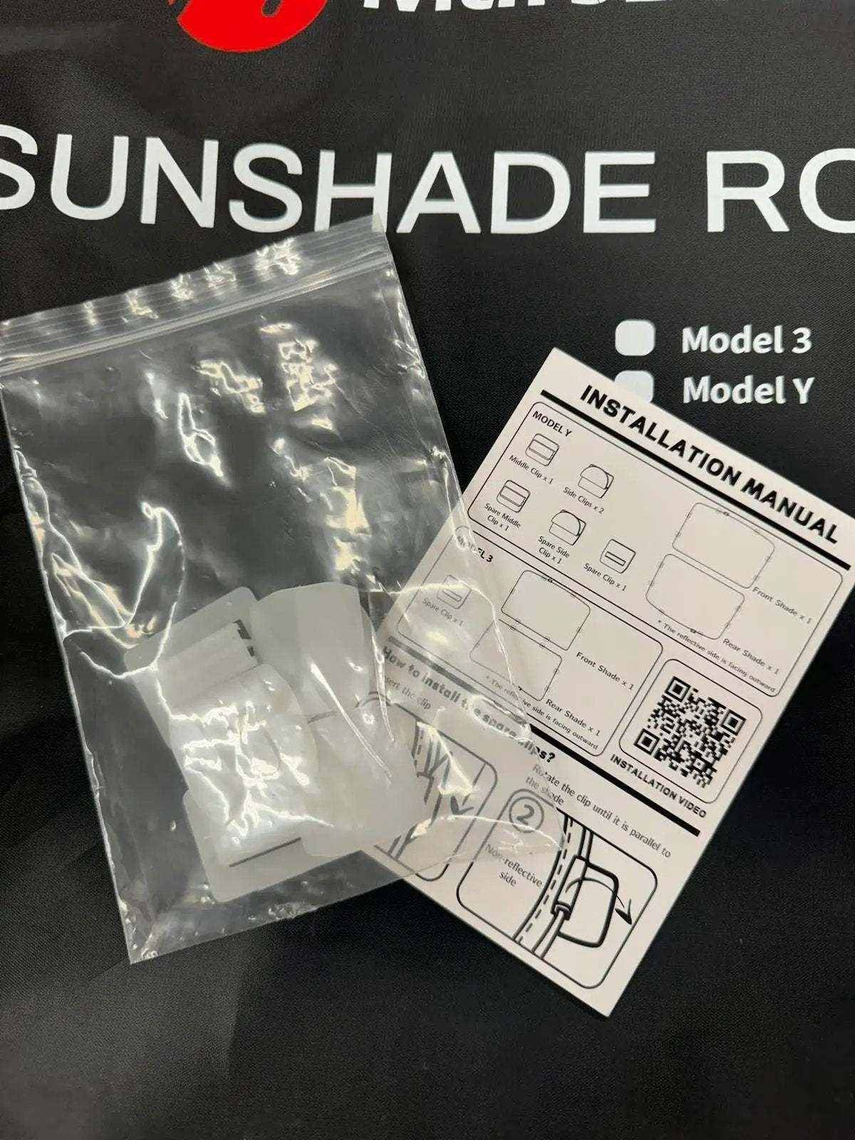 Marsbase roof Sunshade Compatible with Model Y 2020 2021 2022 2023 2024 Front and Rear Skylight Sunshade Curtain by Selzalot