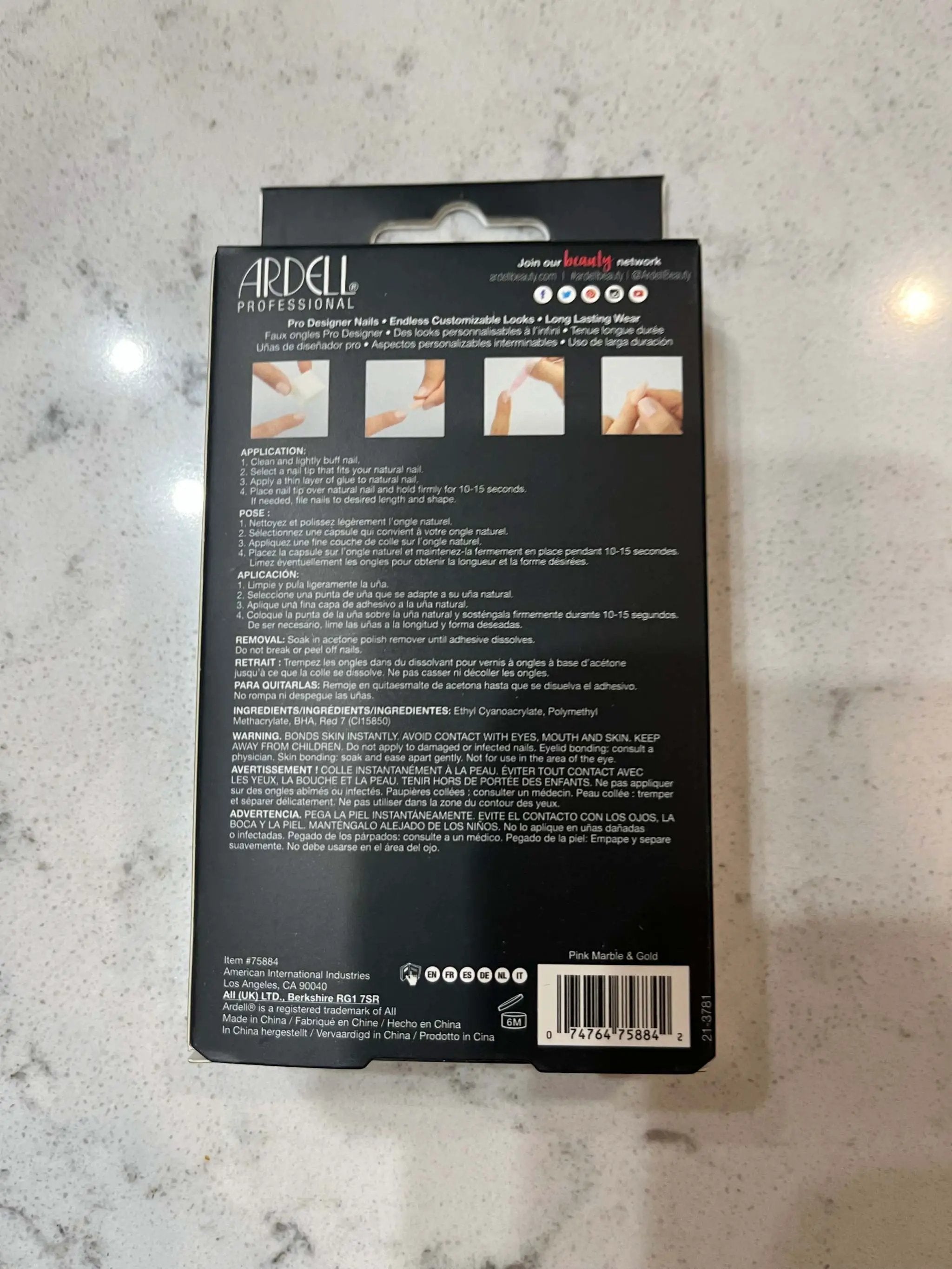 Ardell Nail Addict False Press on Nails - Cheetah Accent by Selzalot