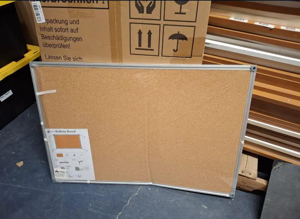 Lockways Cork Board Bulletin Board, Double Sided Corkboard 36" x 24", Wall-Mounted Aluminum Framed Message Presentation Notice Board 3 x 2 by Selzalot