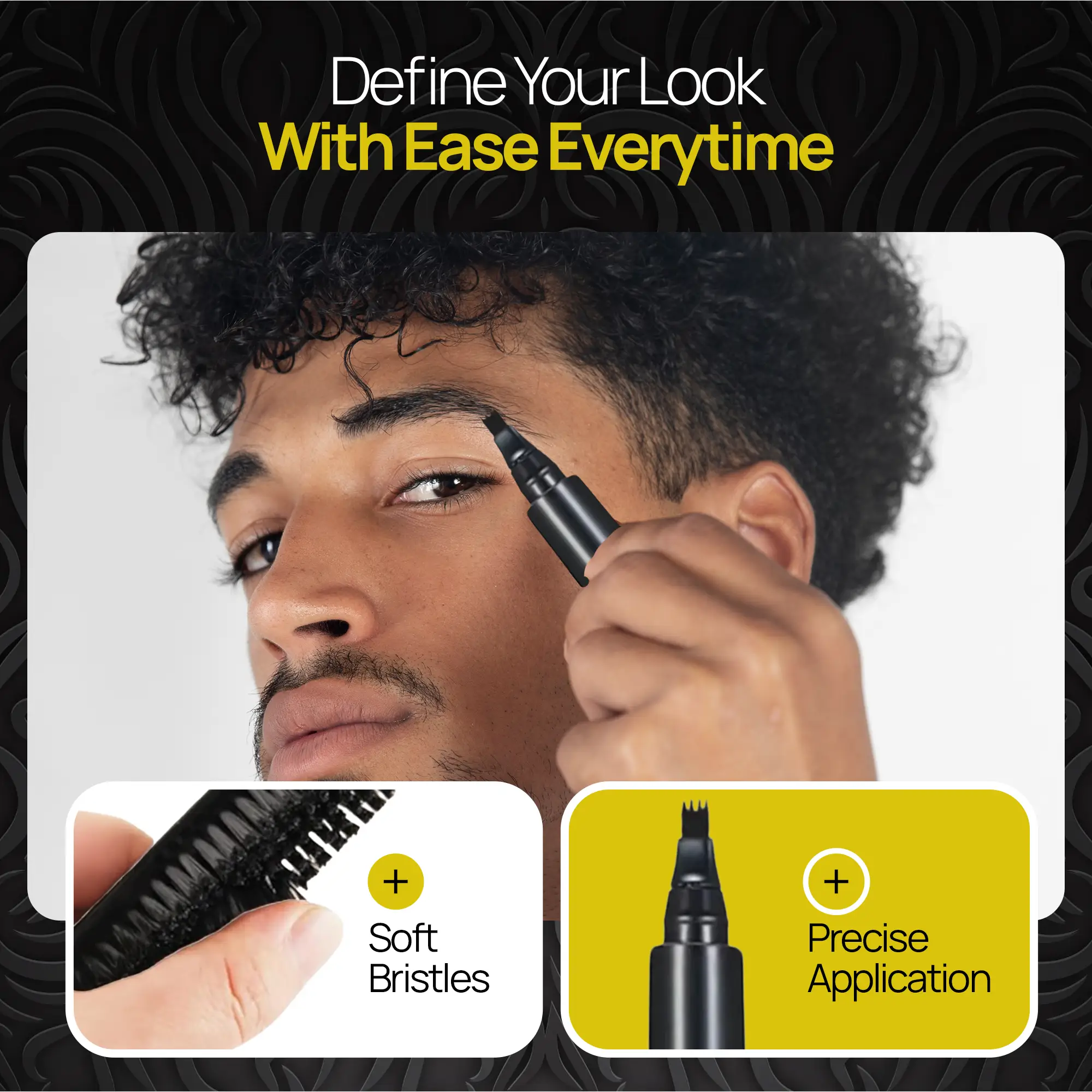 SELZALOT 4-Tip Beard Filler Pen Kit - Waterproof, Sweat-Proof, Long-Lasting Coverage for a Fuller Beard with Brush by Selzalot