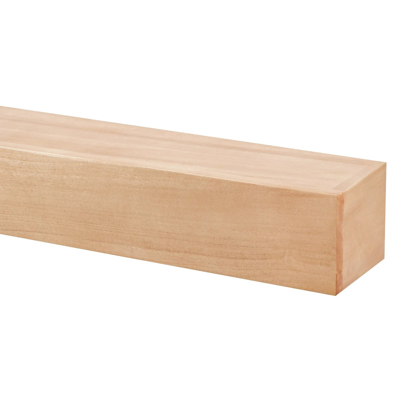 Farmhouse Poplar Wood Floating Fireplace Mantel by Dogberrycollections