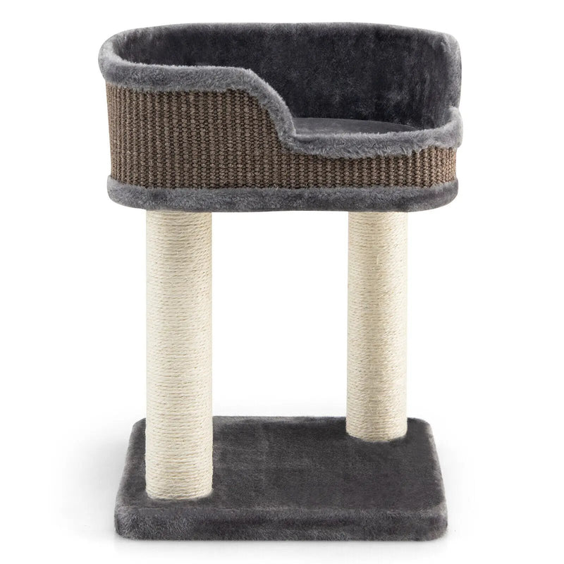 Multi-Level Cat Climbing Tree with Scratching Posts and Large Plush Perch by DirectDeals