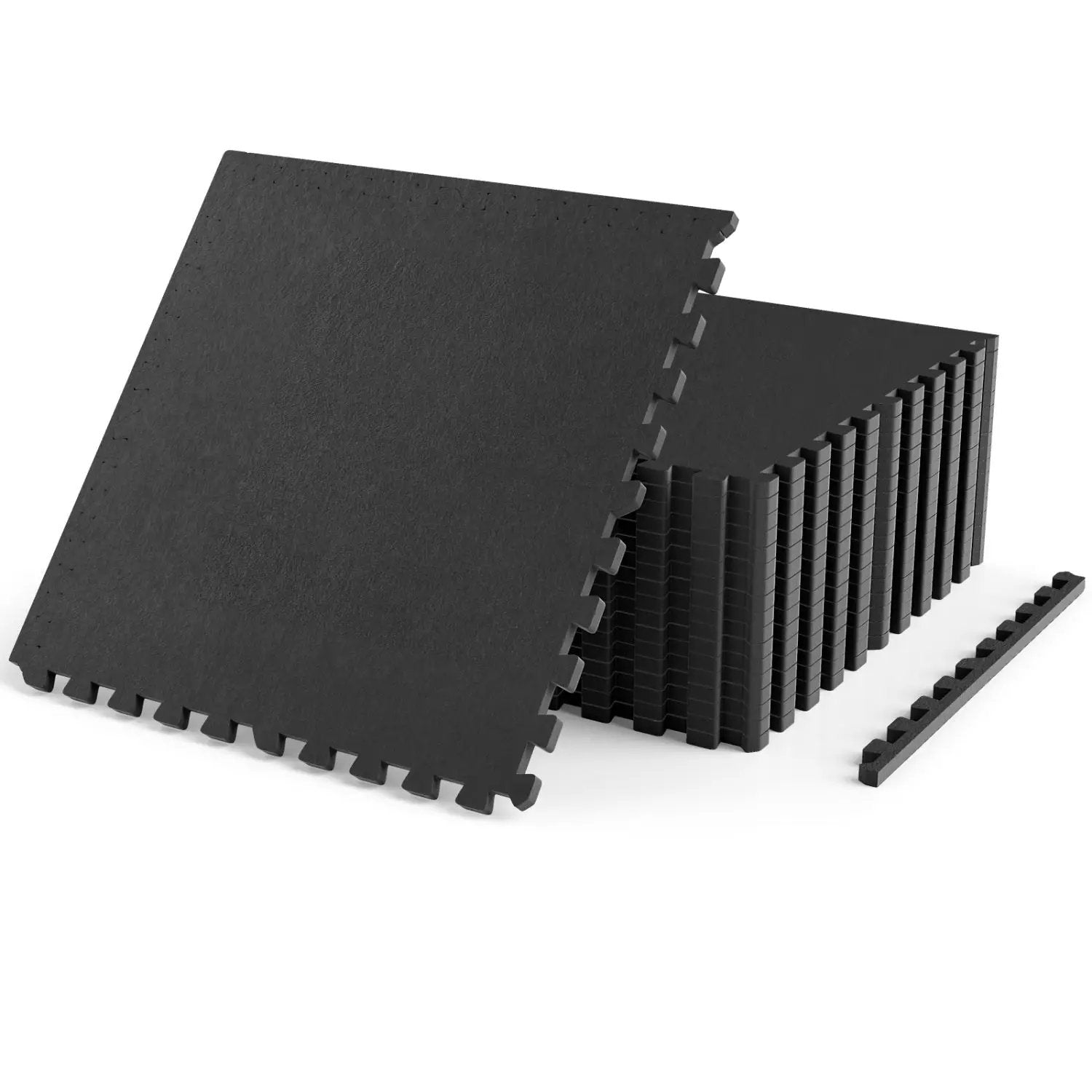 Interlocking Rubber Exercise Mat 70 Sq Ft with Borders by DirectDeals