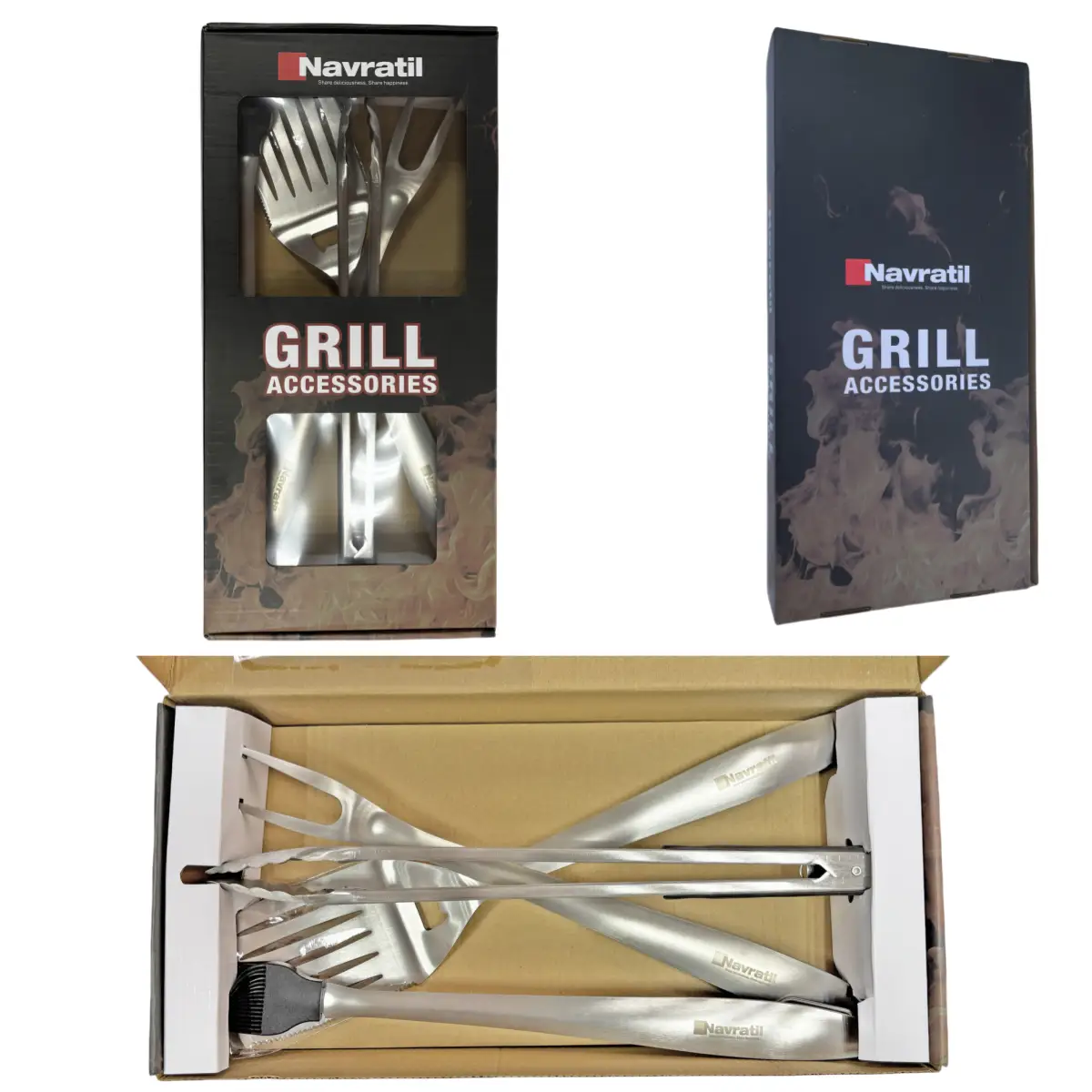 BBQ Tool Set with Cast Iron Frying Pan and Outdoor Kitchen Accessories by HouseOfZazla
