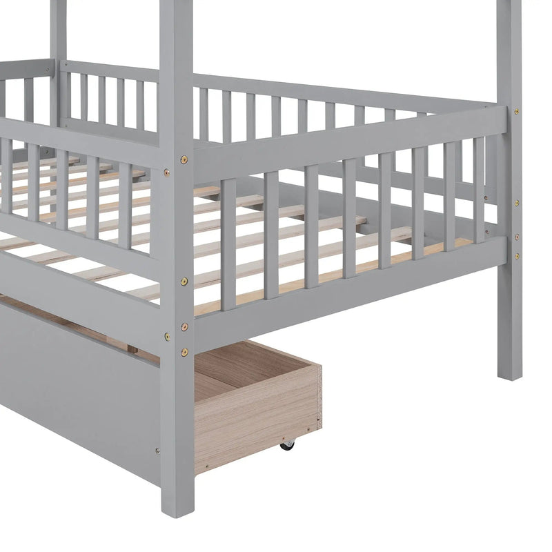 House Bed With 2 Drawers by Unique Piece Furniture