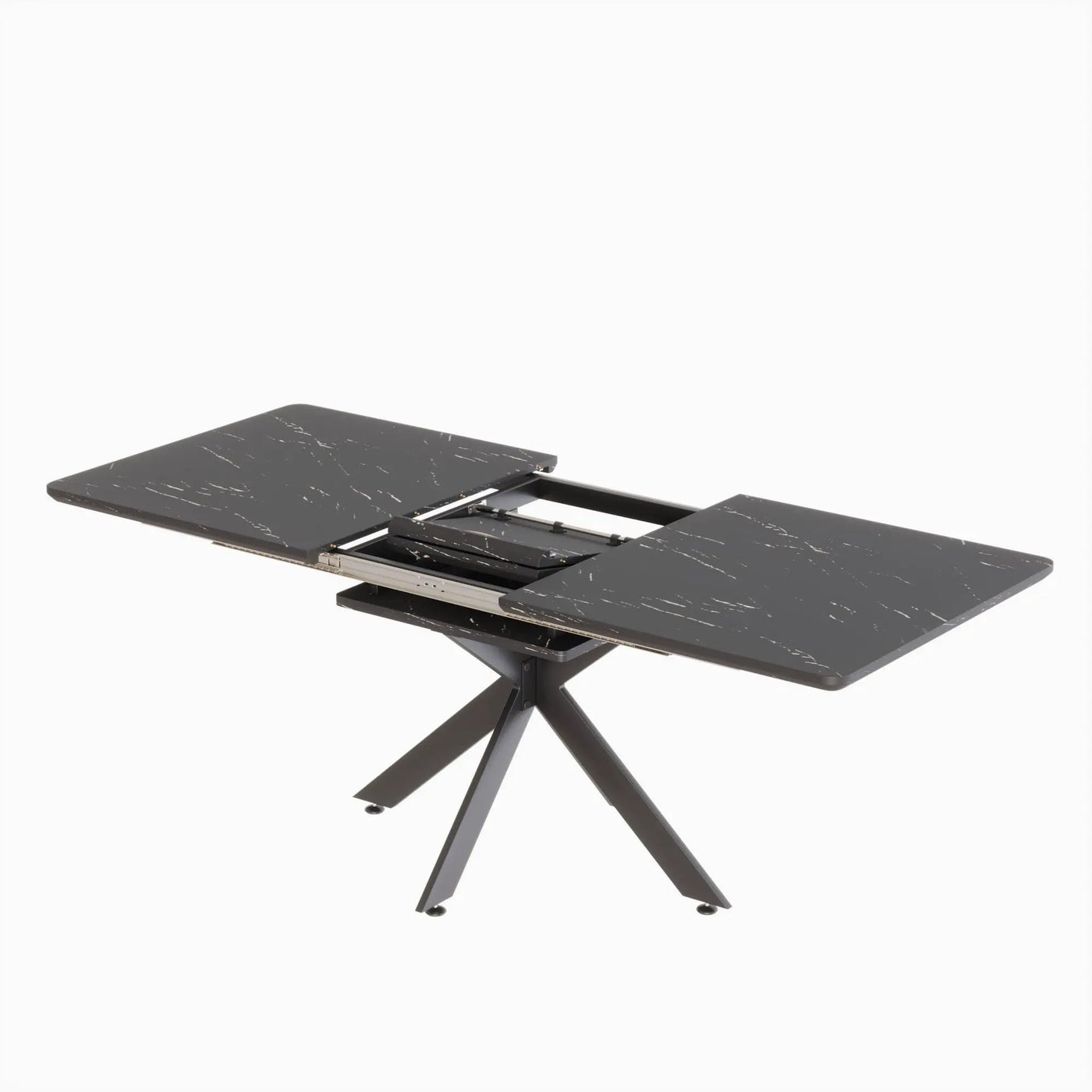 Modern Mid-Century Dining Table Set With Extendable Design by HouseOfZazla