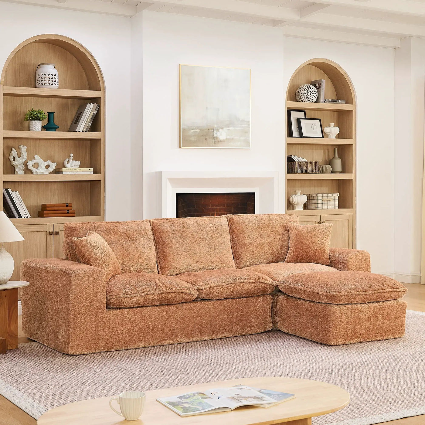 Sectional Sofa With Moveable Ottoman by Unique Piece Furniture