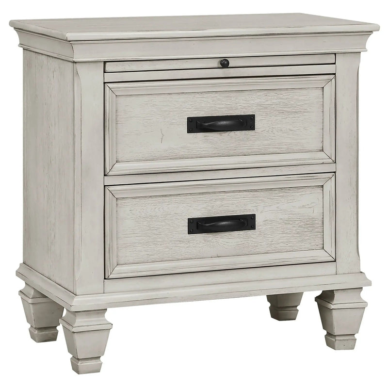 Franco 4-piece Queen Bedroom Set Distressed White by Unique Piece Furniture