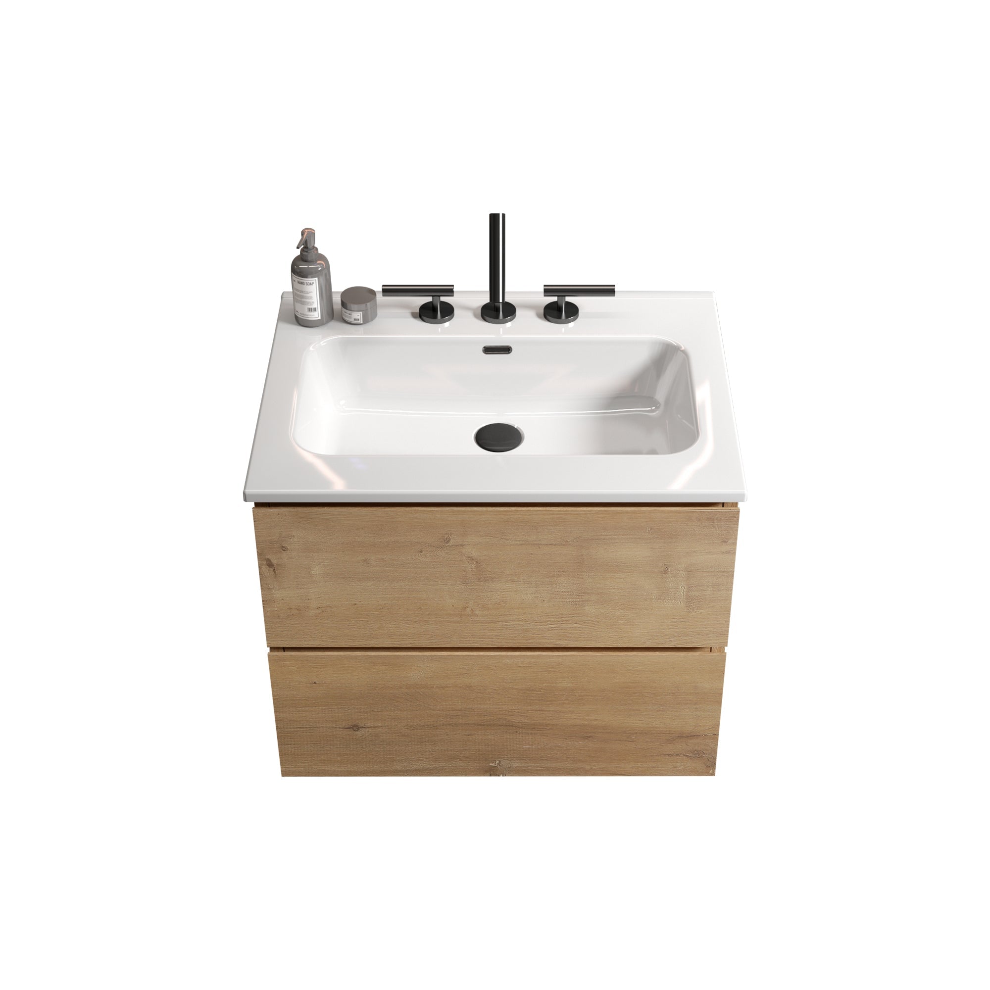 Wall Mount 24" Natural Oak Bathroom Vanity by HouseOfZazla