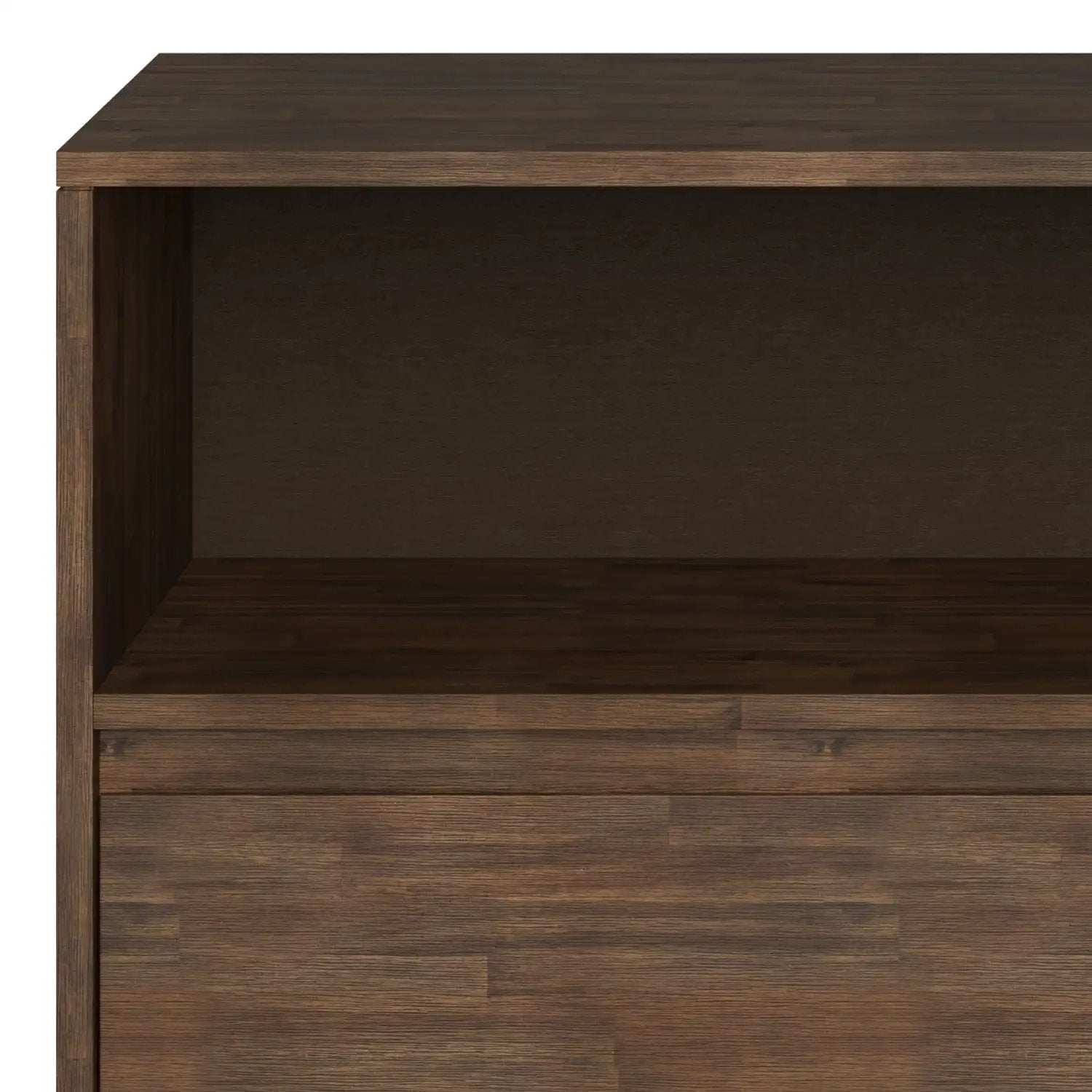 Chase - Low Bookcase - Rustic Natural Aged Brown by Unique Piece Furniture