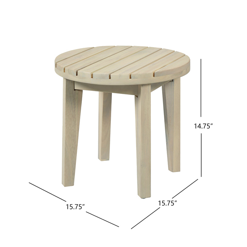 16" Square Acacia Wood Outdoor Side Table with Weather-Resistant Finish, photo 8 of 10