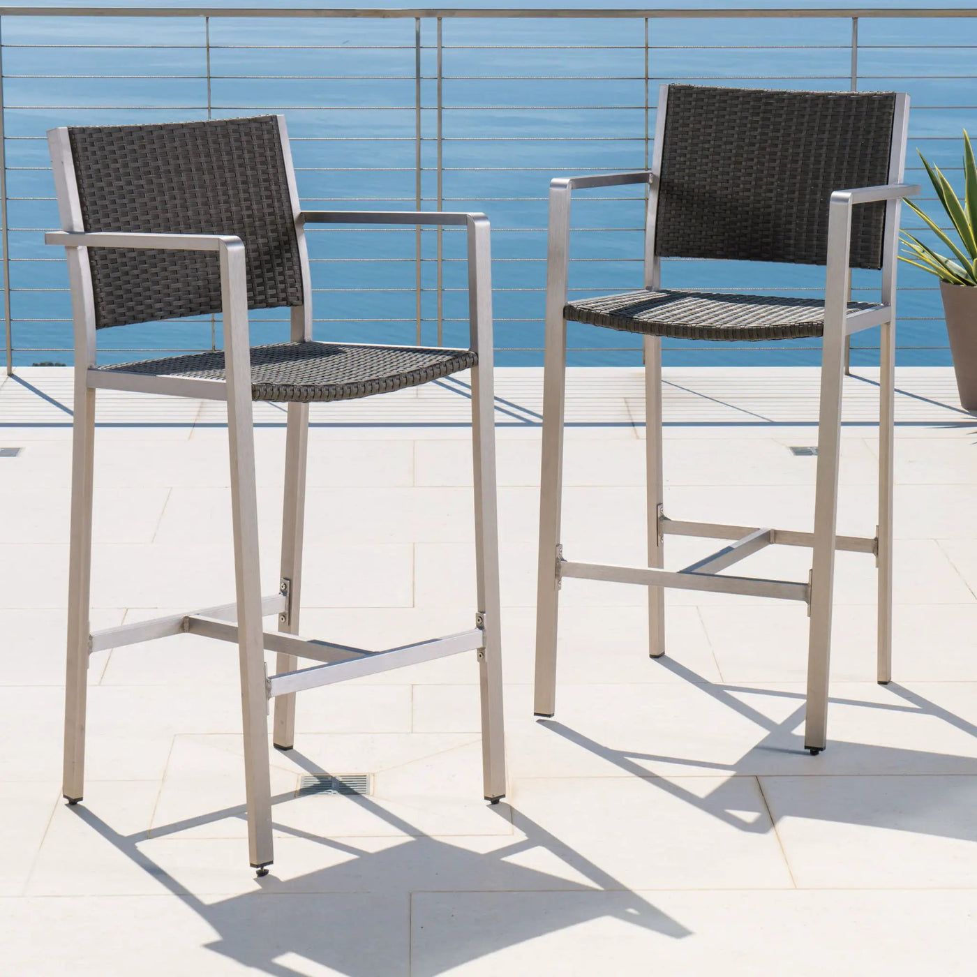 Outdoor Rust Proof Aluminum Barstools (Set of 2) by HouseOfZazla