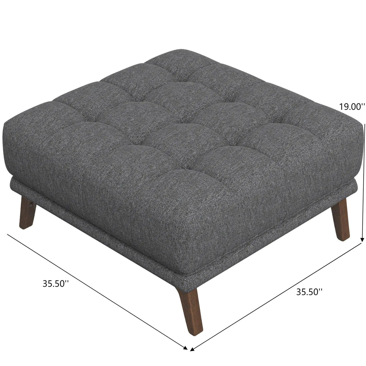 Addison - Square Upholstered Ottoman by HouseOfZazla