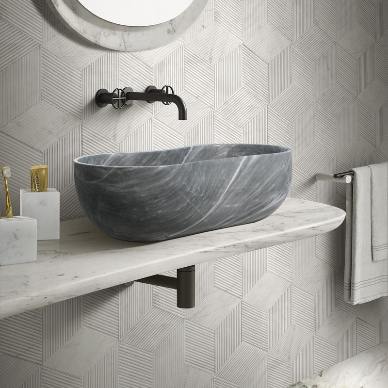 Bathroom Vessel Sink With Wavy Design by HouseOfZazla