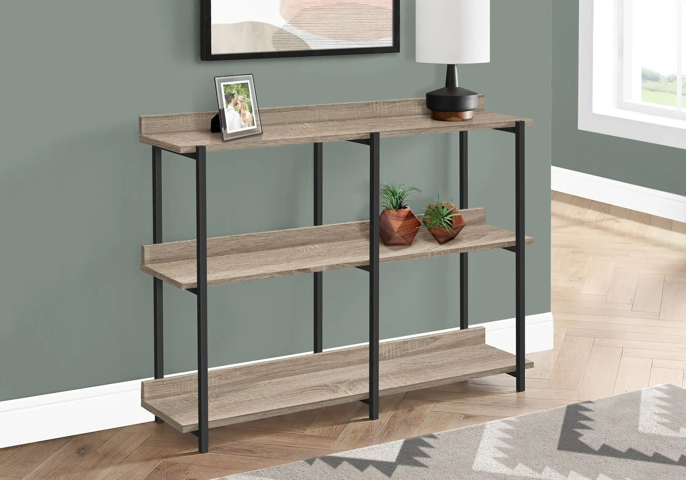 Accent Console Table for Entryway, Symmetrical Display by HouseOfZazla