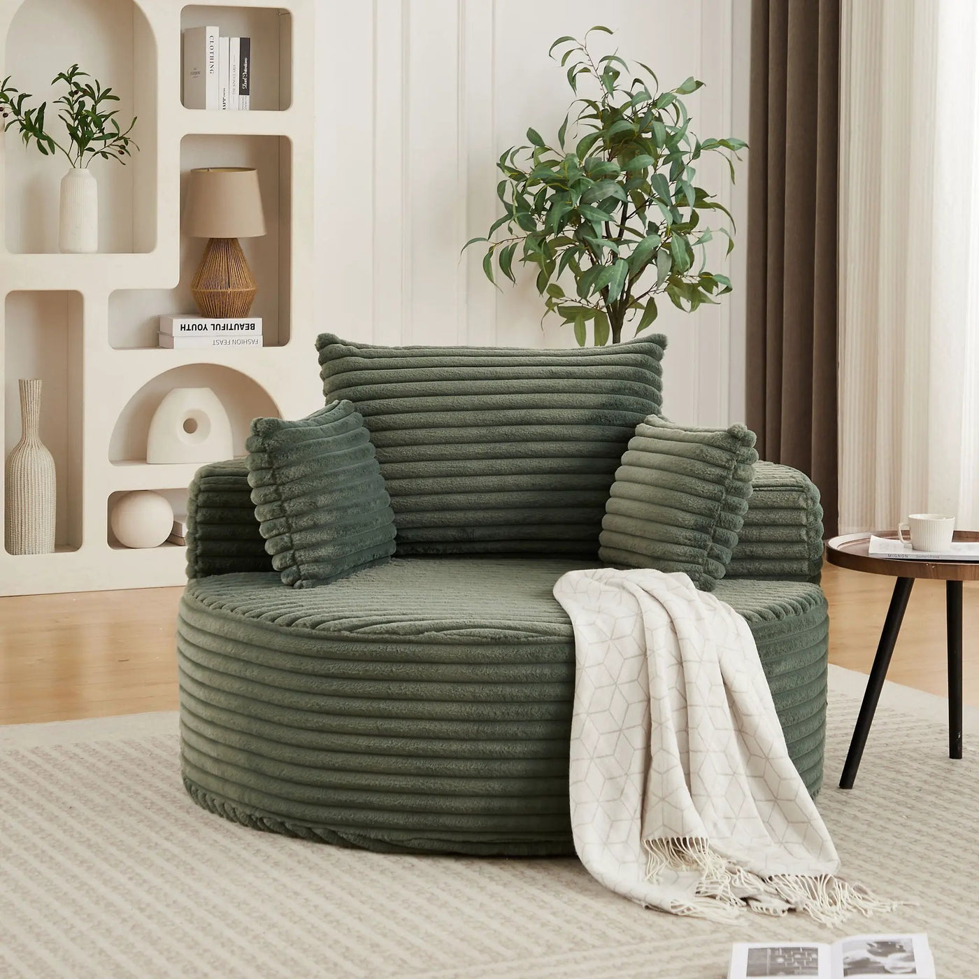 Modern Single Sofa With Backrest Pillow For Living Room by HouseOfZazla