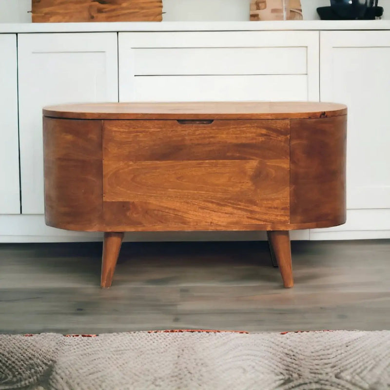 Rounded Lid Up Blanket Box by Unique Piece Furniture