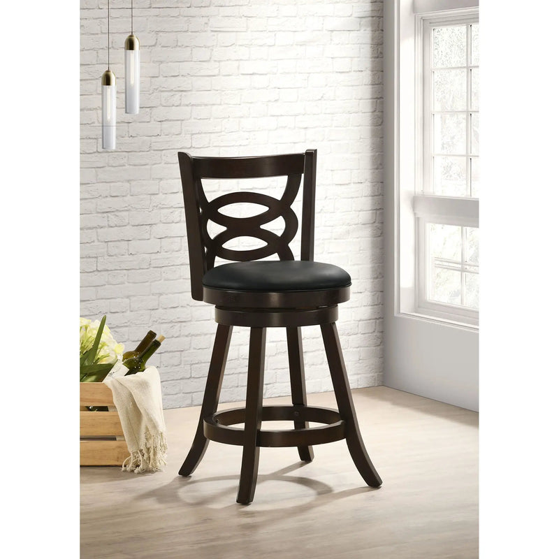 Swivel Counter Stool (Set of 2) - Black by HouseOfZazla