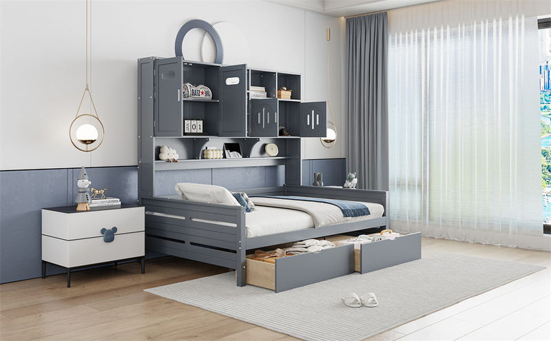 Daybed With All-In-One Cabinet And Shelf by HouseOfZazla