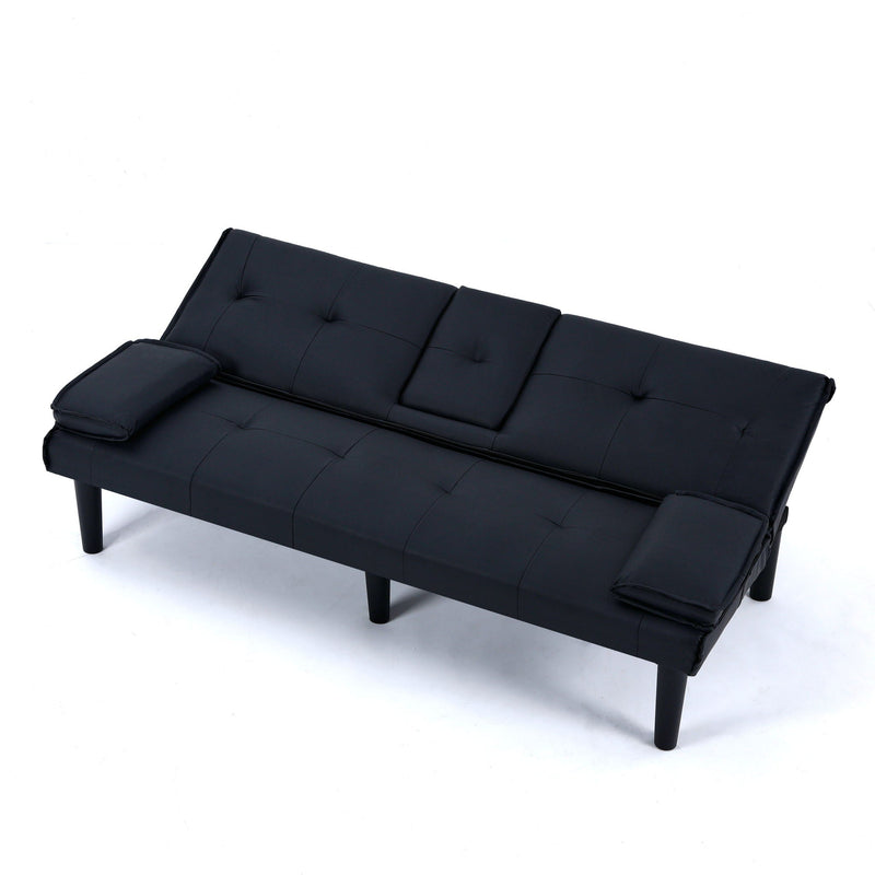 Sofa Bed With Foldable Design And Cup Holder by HouseOfZazla