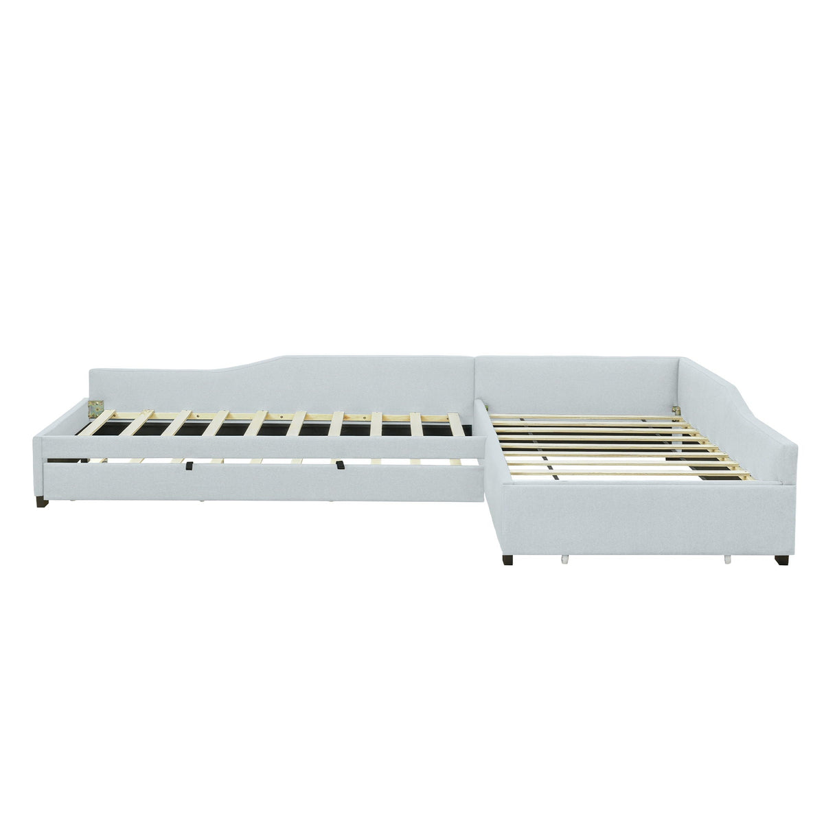 Upholstered Double Daybed with Trundle and Drawer - Twin Size, photo 4 of 33