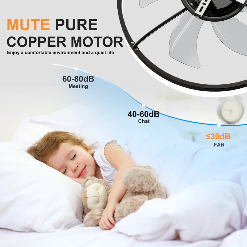 19.7" LED Ceiling Fan Light with Remote & App Control by HouseOfZazla