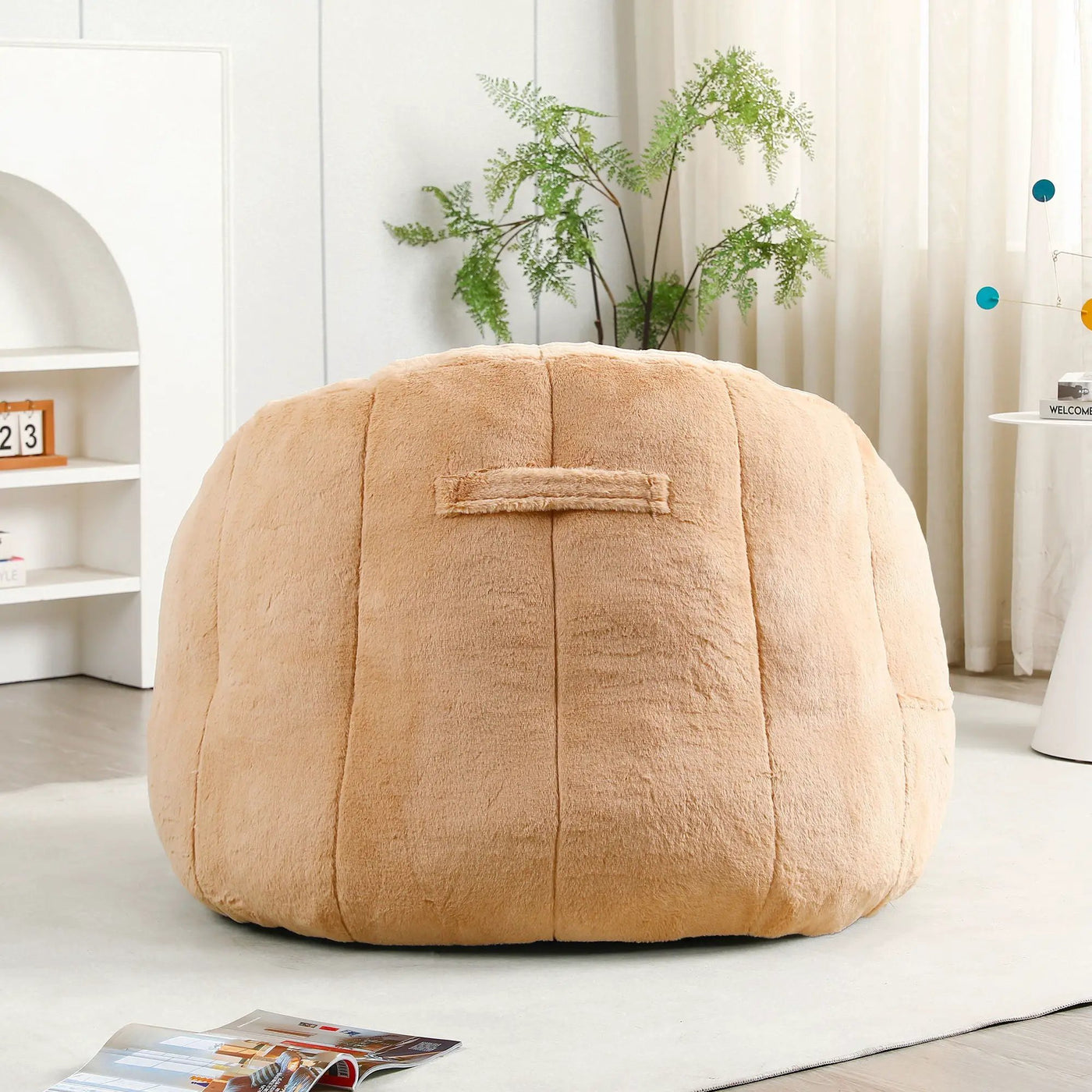 Beanbag Chair, Beanbag Sofa Chair With Armrests Stuffed High Density Foam by HouseOfZazla