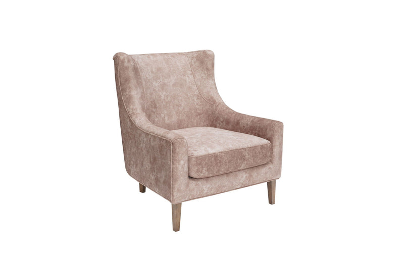 Light Brown Hi Back Accent Chair with Dacron Cushion, photo 3 of 5