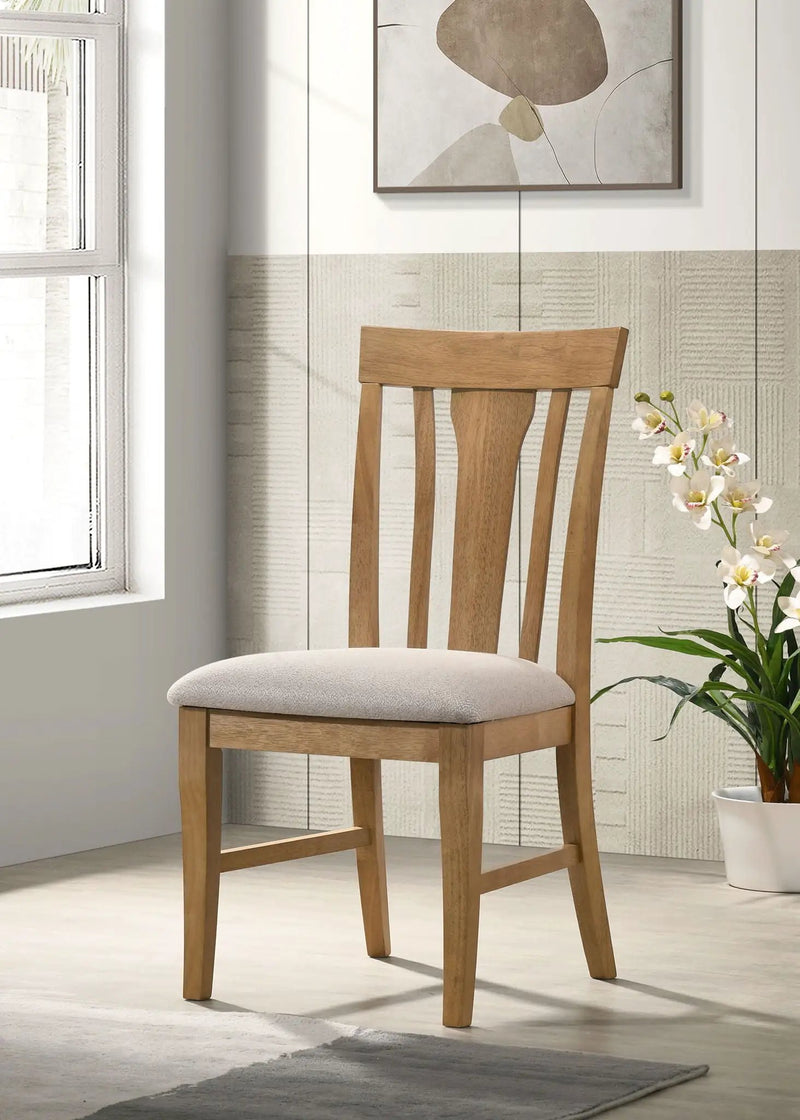 Hartville Dining Side Chair Natural Light Brown (Set of 2) by Unique Piece Furniture