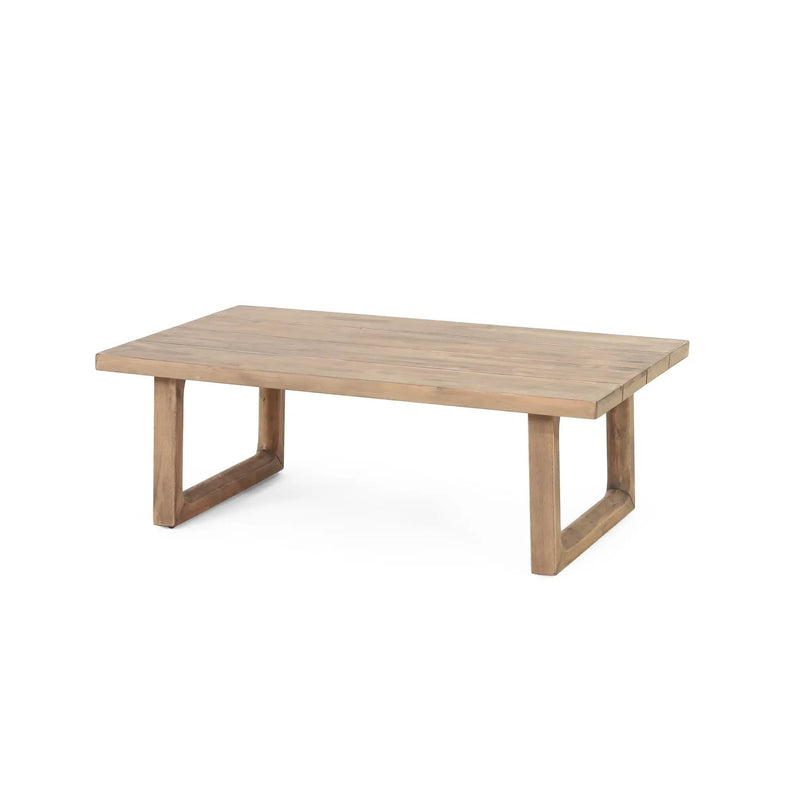 Outdoor Acacia Wood Loveseat and Coffee Table Set with Cushions by HouseOfZazla