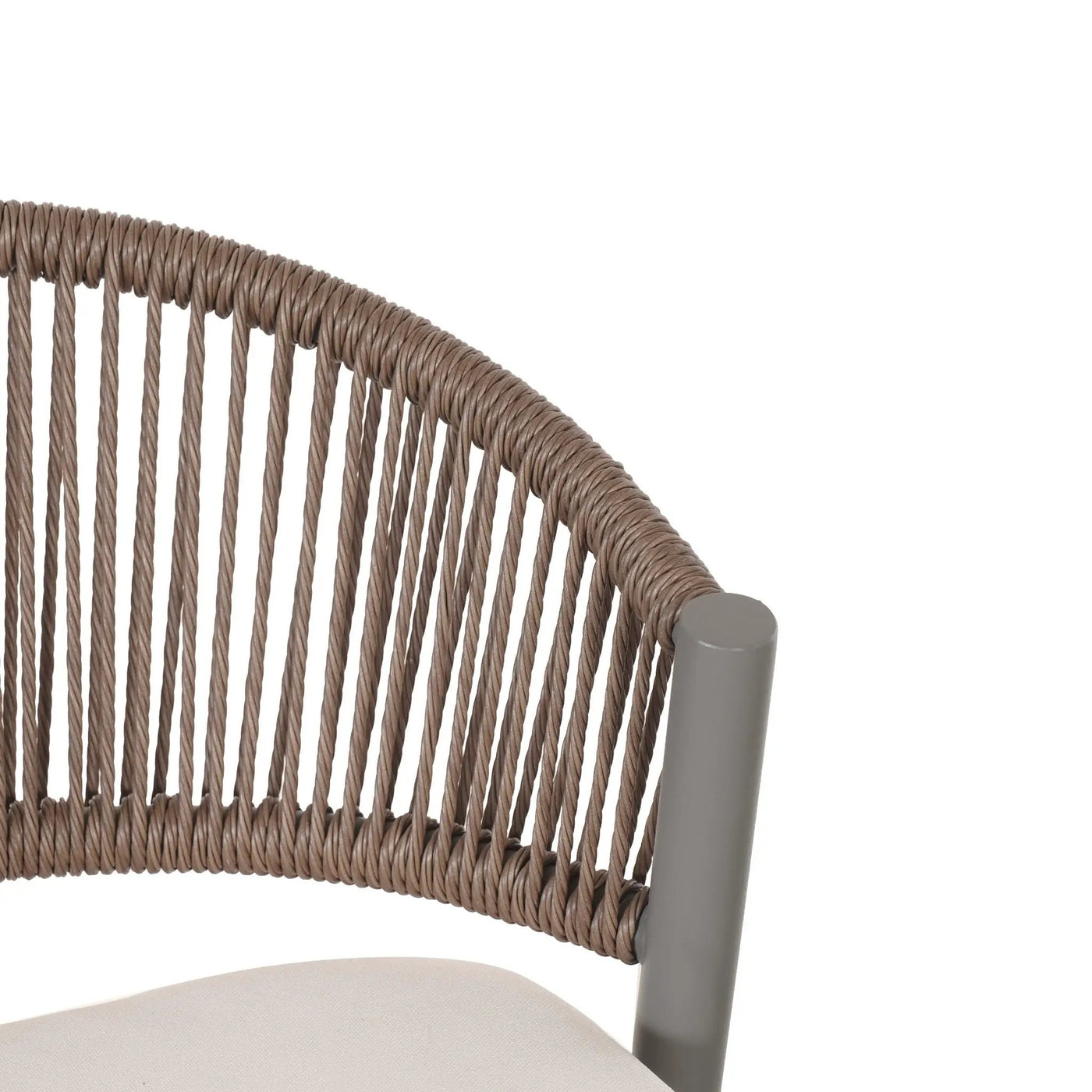 Outdoor Bar Height Metal Frame Counter Stools with Scallop-Shaped Backrest & Water-Resistant Cushions by HouseOfZazla