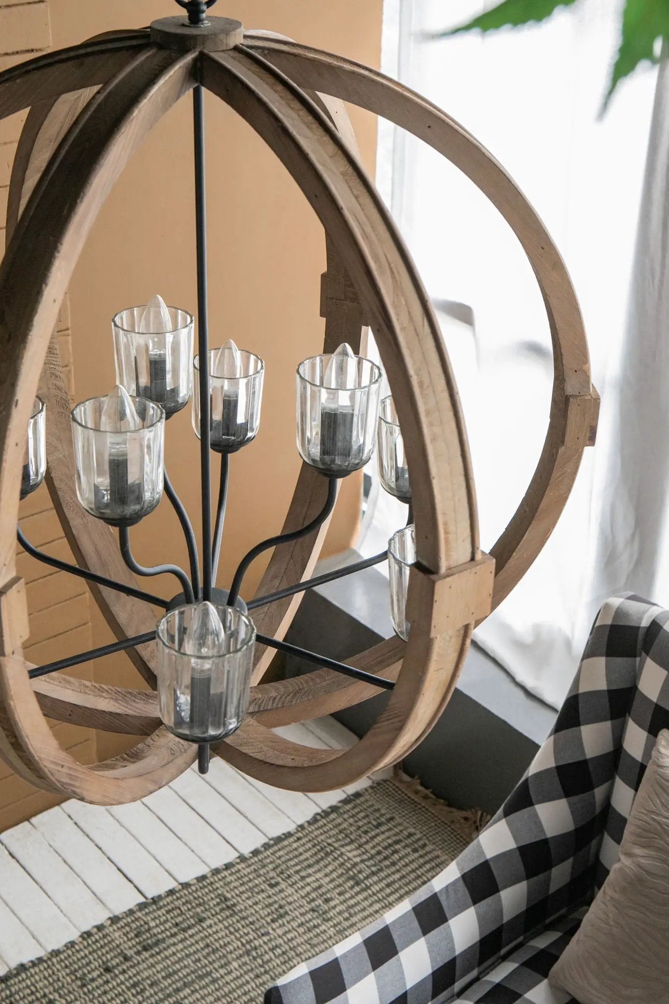 Chandelier, Hanging Light Fixture With Adjustable Chain For Kitchen, Bulb Not Included by HouseOfZazla