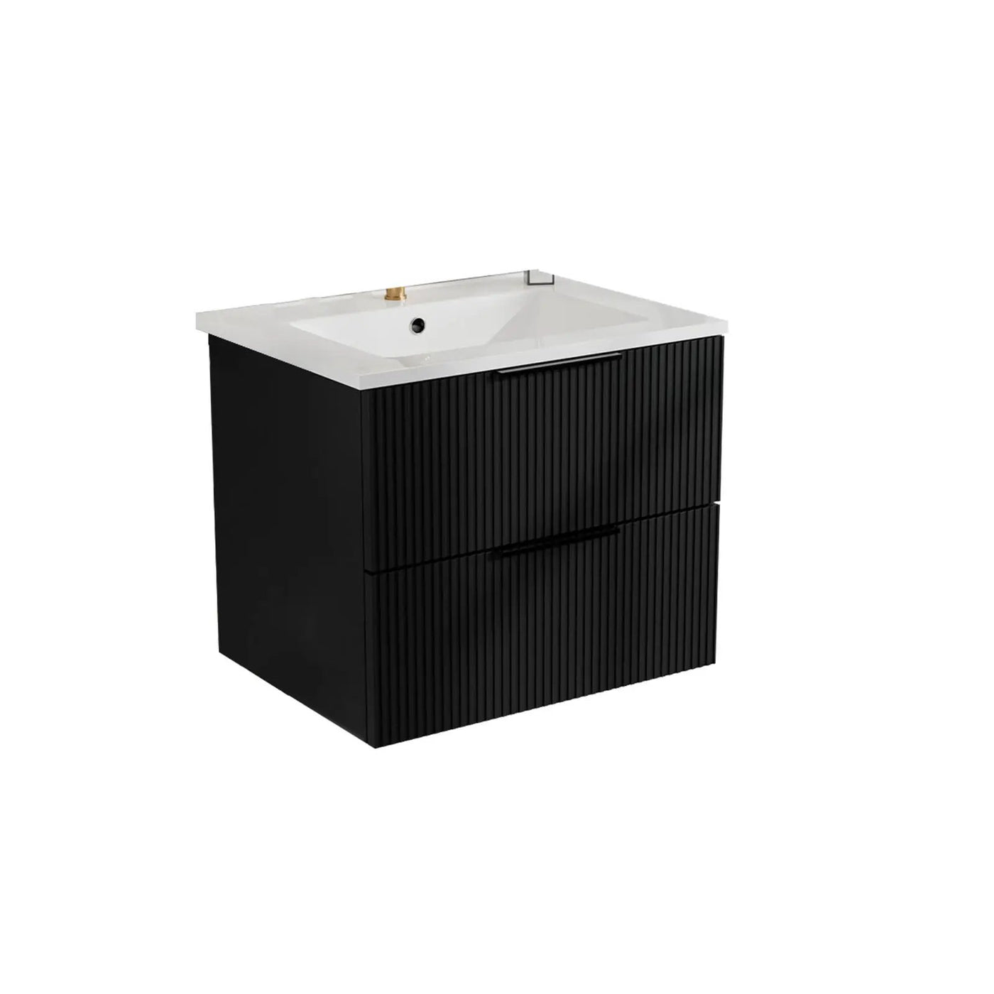 Modern Wall Mounted Floating Bathroom Vanity With Sink And Drawers by HouseOfZazla