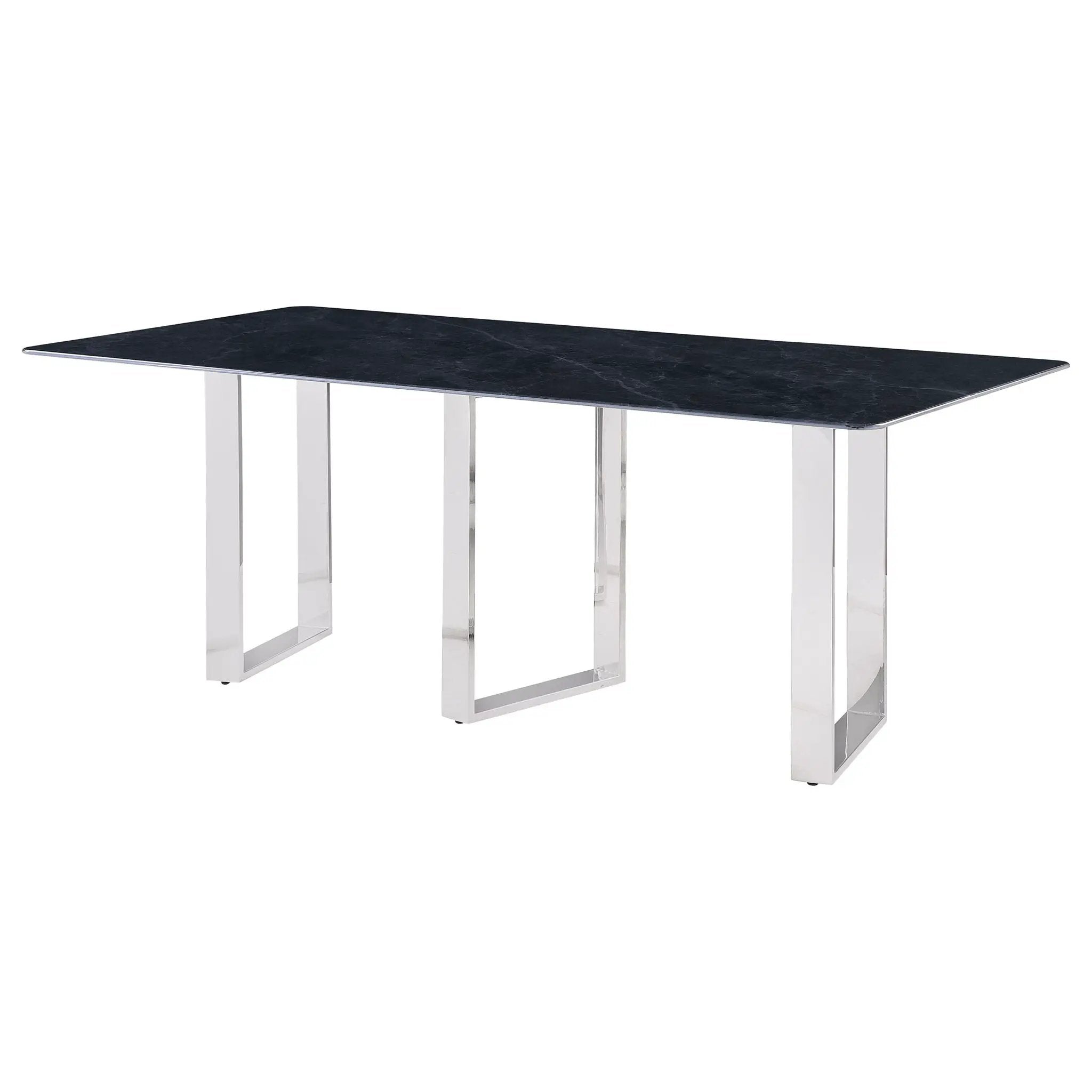 Desden 79-inch Rectangular Sintered Stone Dining Table Grey by Unique Piece Furniture