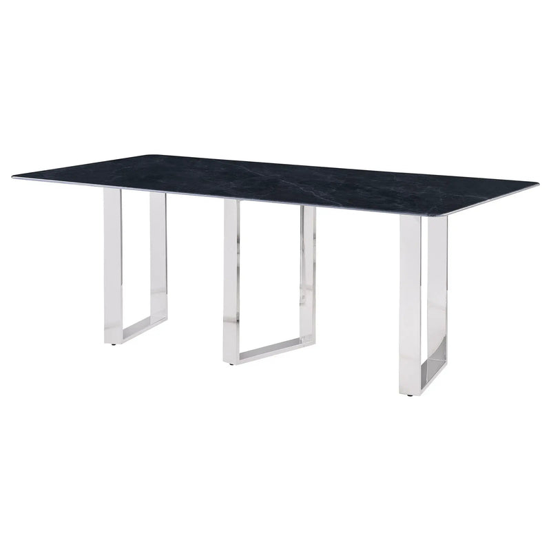 Desden 79-inch Rectangular Sintered Stone Dining Table Grey by Unique Piece Furniture