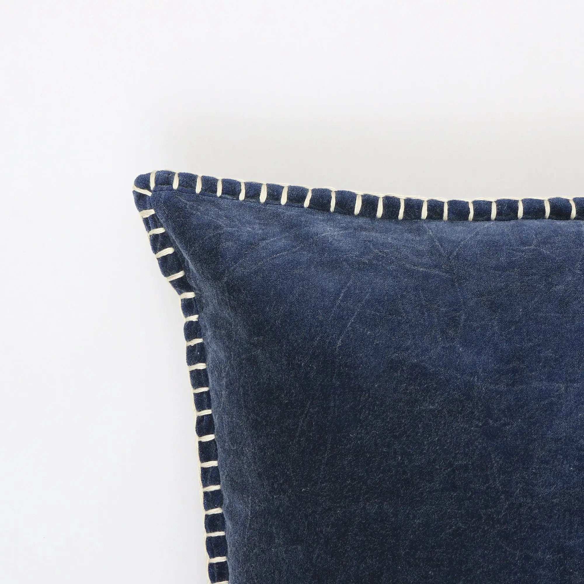 Olivia Stonewashed Velvet Pillow – 19" Square by HouseOfZazla