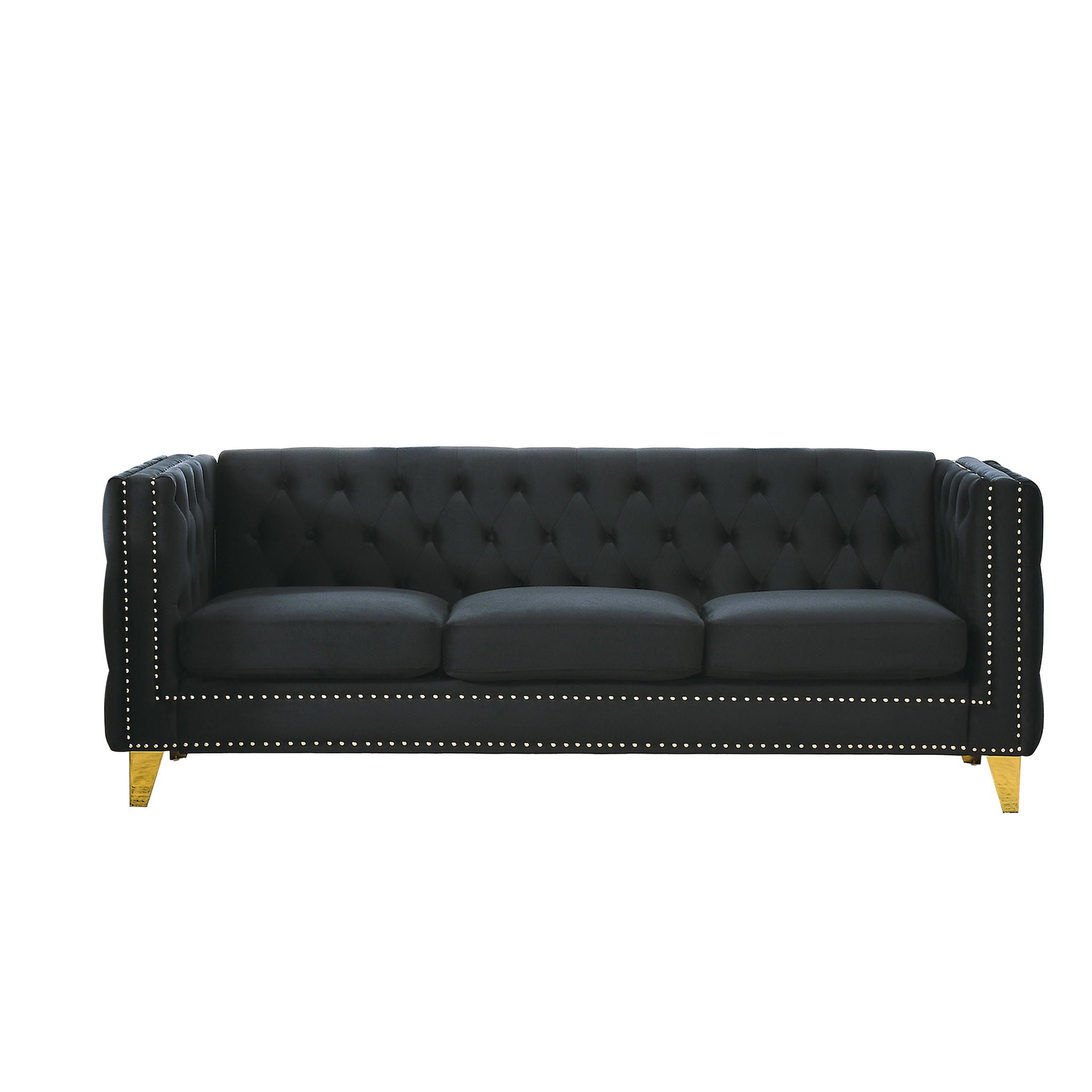 Modern Sofa With Button Tufting, Upholstered Couch For Living Room by HouseOfZazla