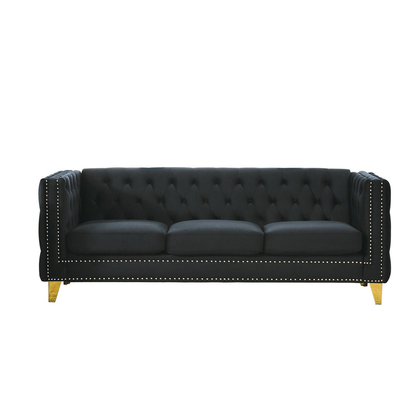 Modern Sofa With Button Tufting, Upholstered Couch For Living Room by HouseOfZazla