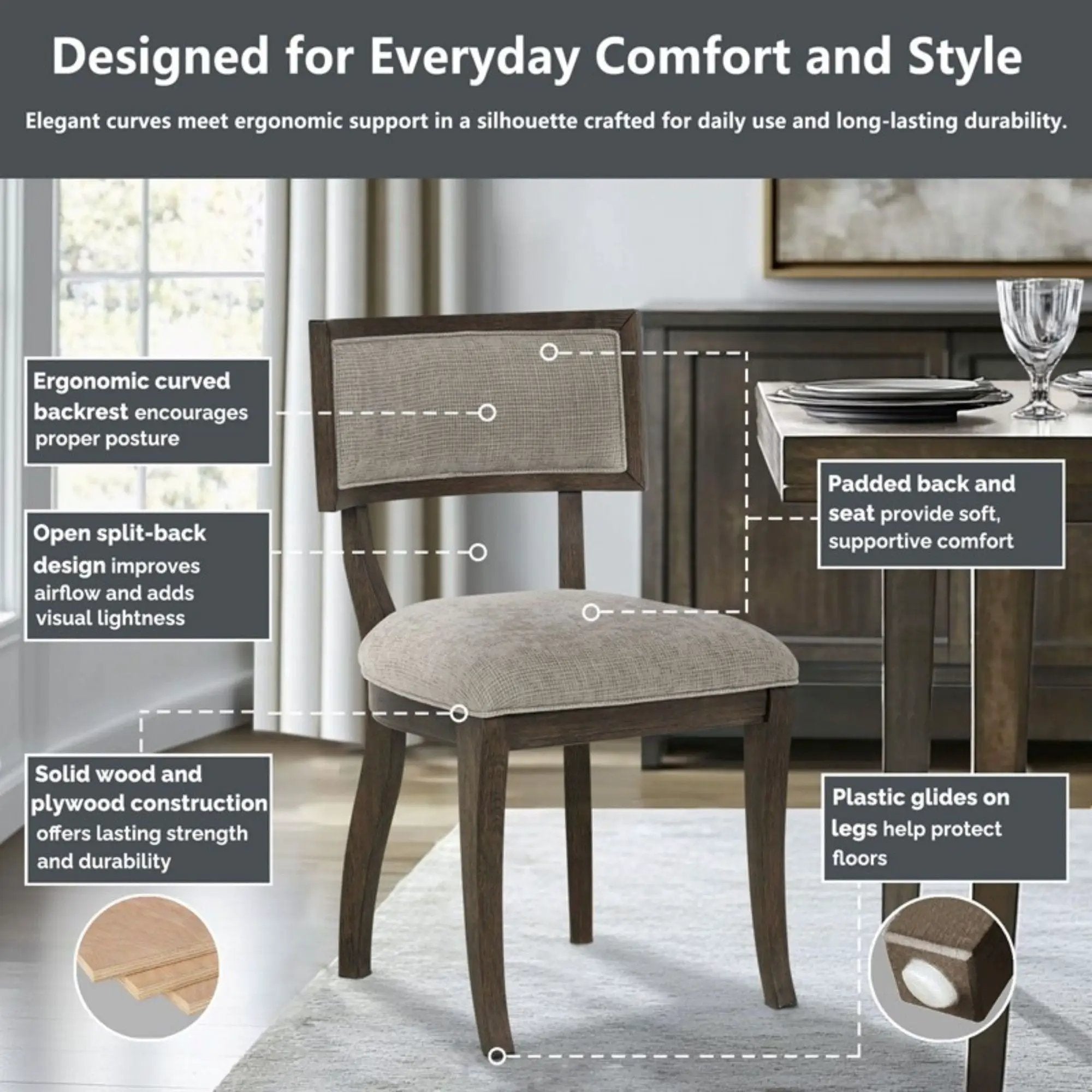 Marie - Upholstered Dining Chair (Set of 2) - Beige by Unique Piece Furniture