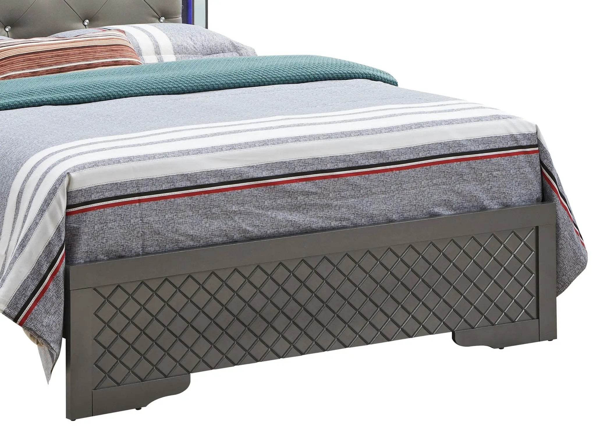 Bed With LED Light Accents Headboard by Unique Piece Furniture