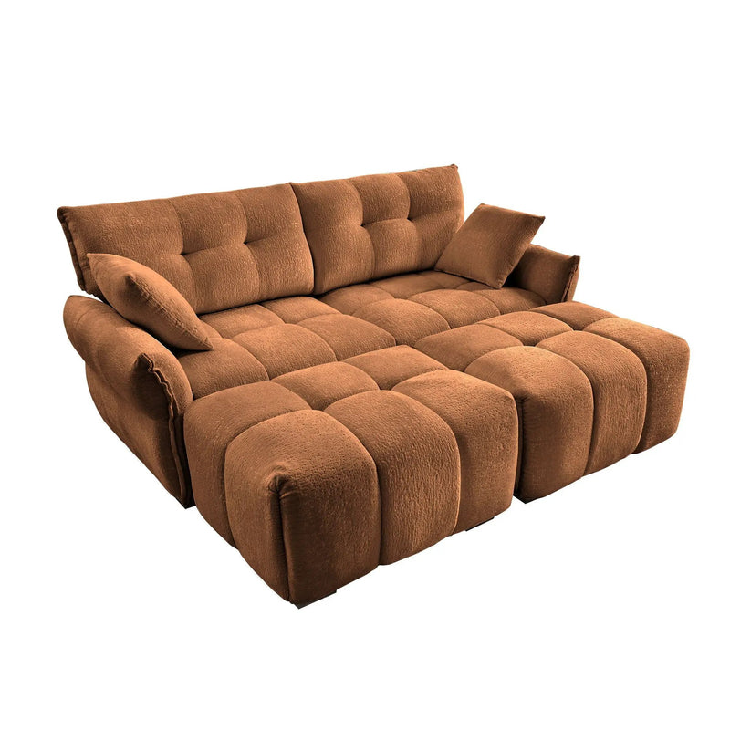 Sofa Set With Ottoman And Pillows, Textured, High Resilience Cushions by Unique Piece Furniture