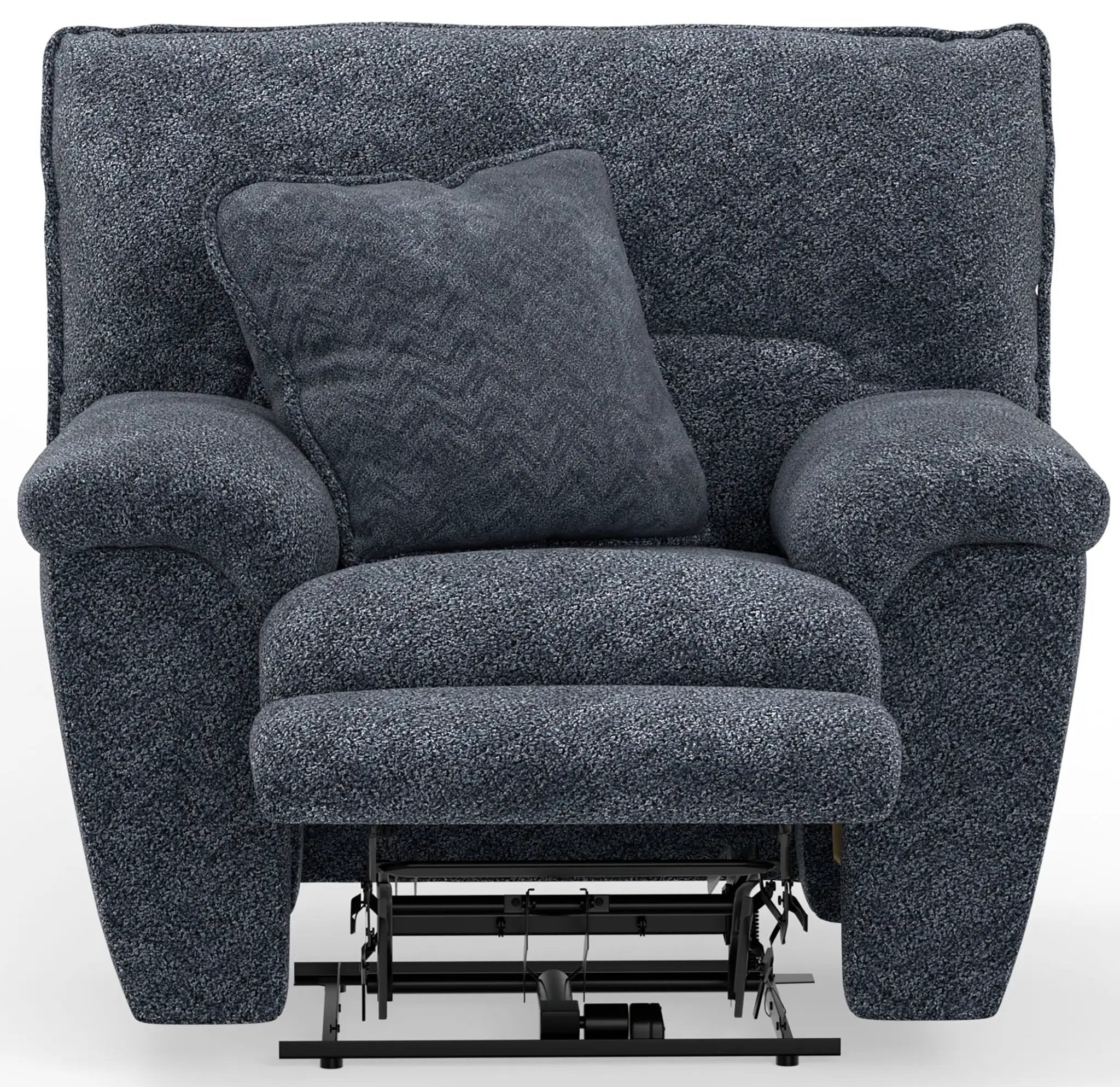 Paxon - Deep Seat Power Lay Flat Recliner With Power Adjustable Headrest - Smoke by Unique Piece Furniture