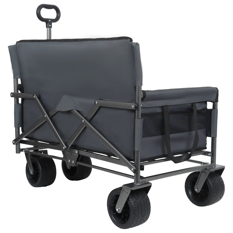 3-in-1 Convertible Folding Wagon Cart with Bench Seat & Storage by HouseOfZazla