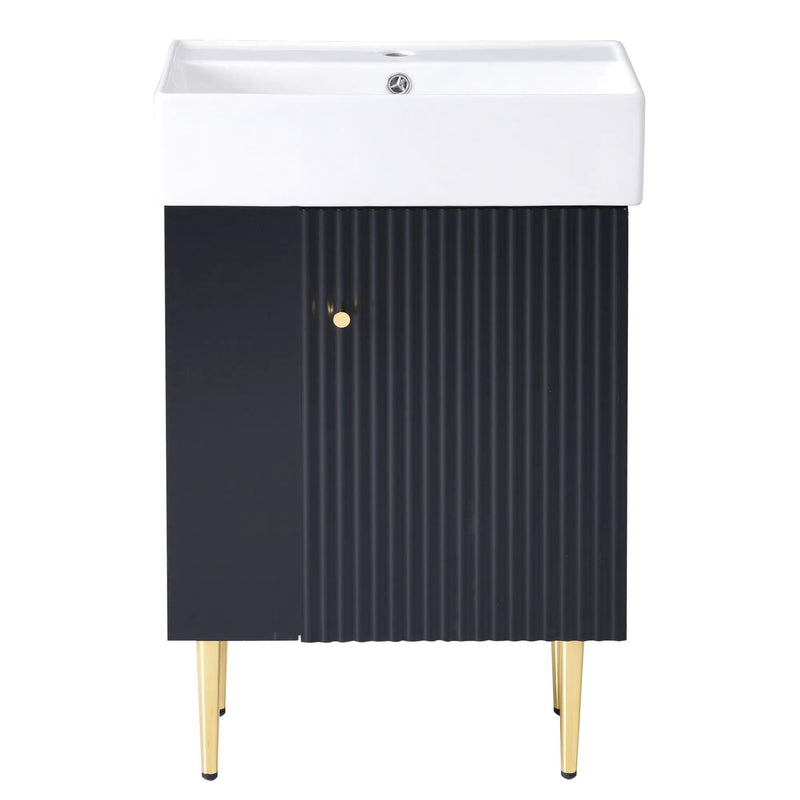 Bathroom Vanity, Combo Cabinet, Bathroom Storage Cabinet, Single Ceramic Sink by HouseOfZazla