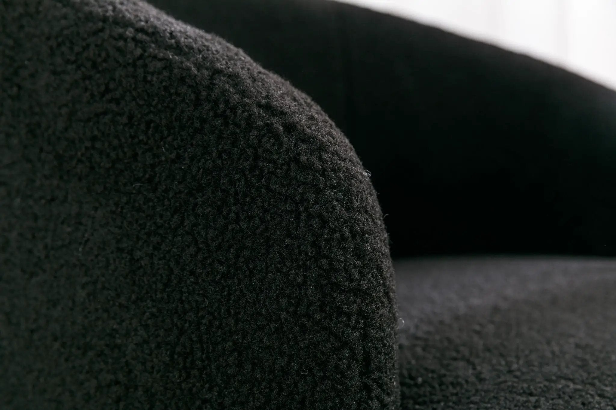 Teddy Fabric Swivel Accent Armchair Barrel Chair With Powder Coating Metal Ring by Unique Piece Furniture